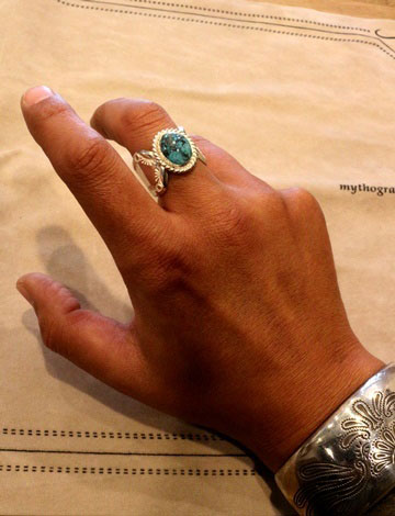 turquoise ring.